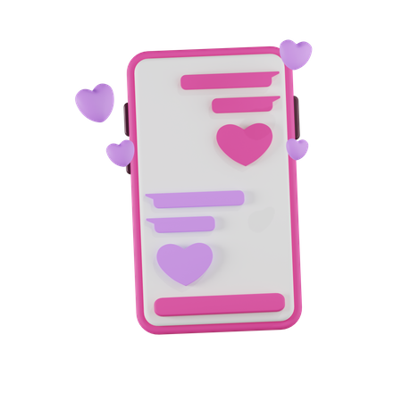 Romantic Chat 3D Icon