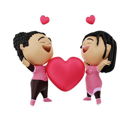 Romantic Couple  3D Icon