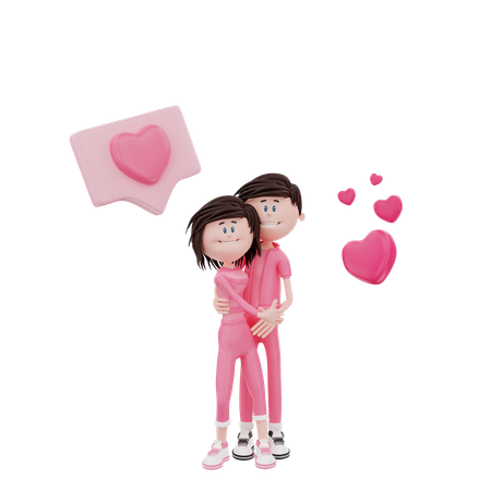Romantic couple  3D Icon