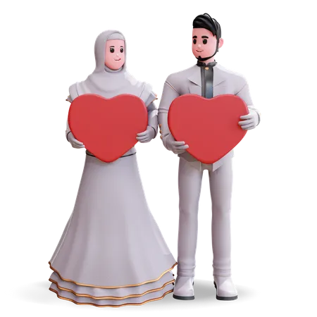 Romantic Couple  3D Illustration