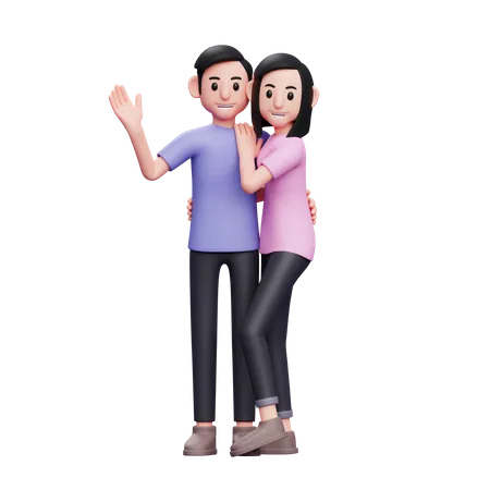 Romantic Couple 3D Illustration