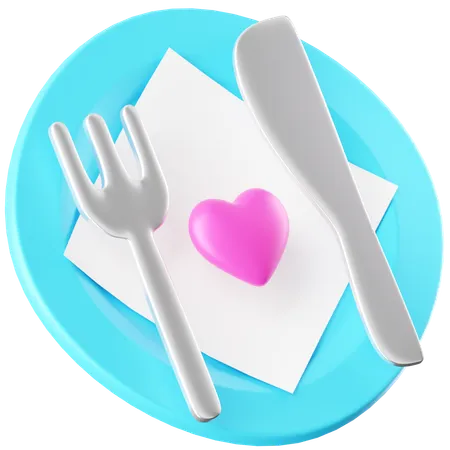 Romantic Dinner  3D Icon