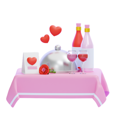 Romantic Dinner  3D Icon