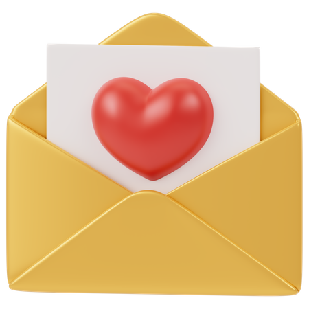 Romantic Letter  3D Icon
