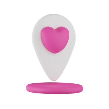 Romantic Location  3D Icon