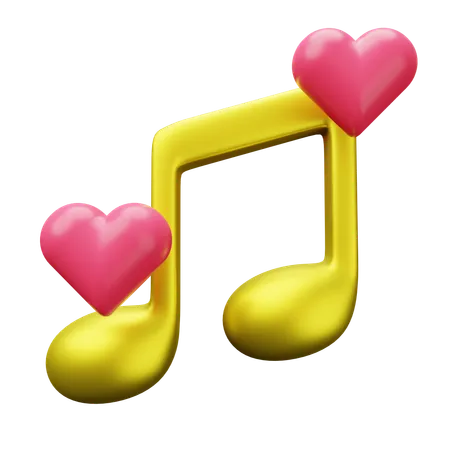Romantic Love Song  3D Icon