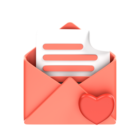 Romantic Mail  3D Icon