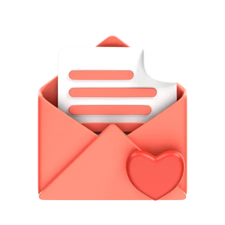 Romantic Mail 3D Icon