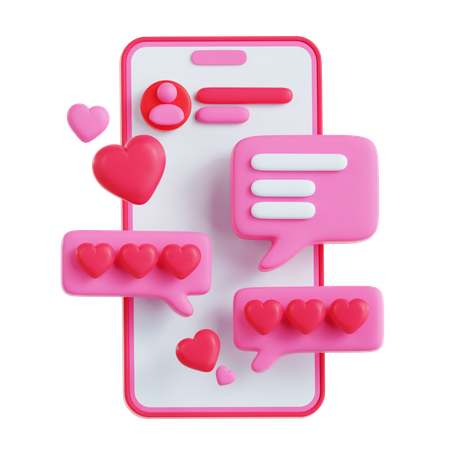 Romantic Message  3D Icon