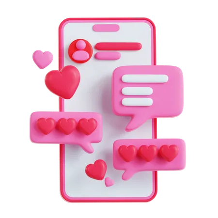 Romantic Message  3D Icon