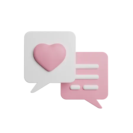 Romantic Message  3D Icon