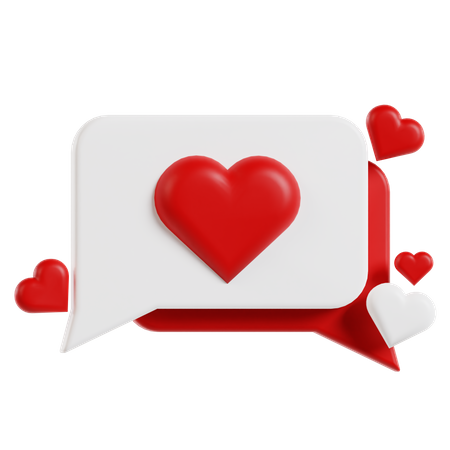 Romantic Message  3D Icon