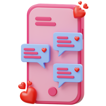 Romantic Message  3D Icon