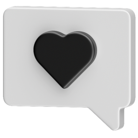 Romantic Message  3D Icon