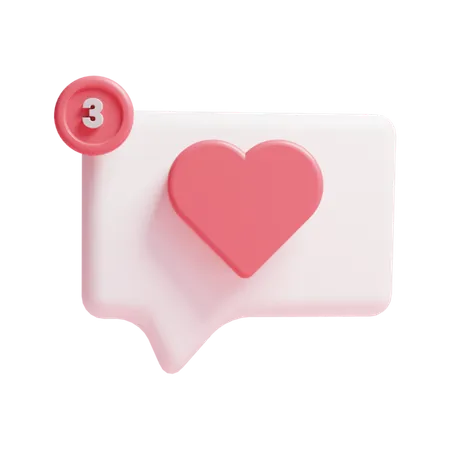 Romantic Message  3D Icon