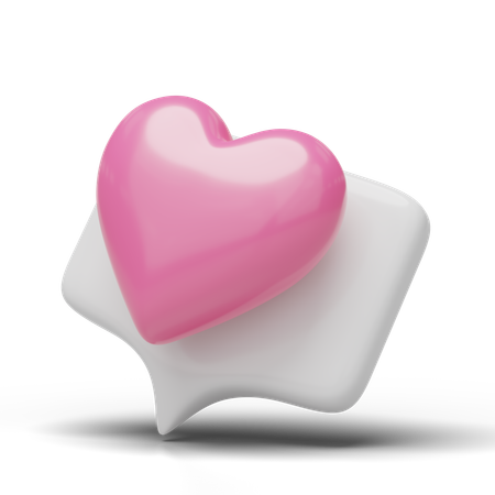 Romantic Message  3D Icon