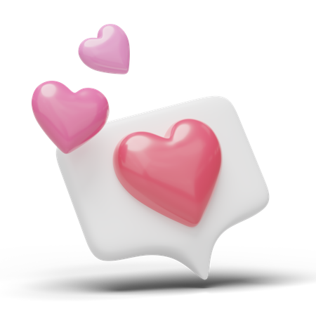 Romantic Message  3D Icon