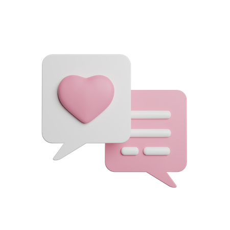 Romantic Message  3D Icon