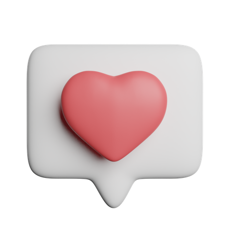 Romantic Message  3D Icon