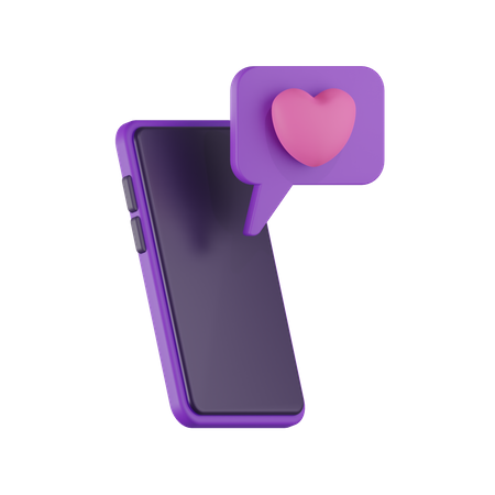 Romantic Message  3D Icon