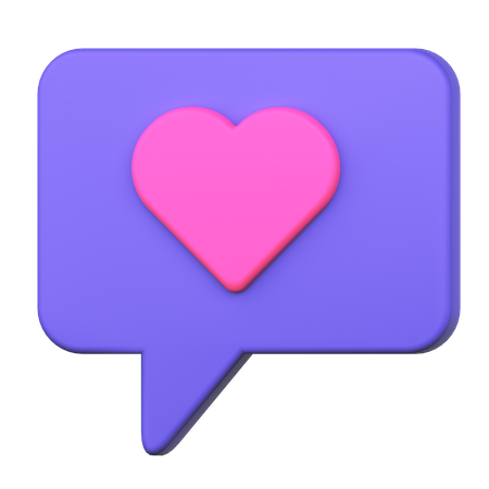 Romantic Message  3D Icon