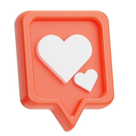 Romantic Message 3D Icon