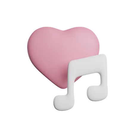 Romantic Song 3D Icon