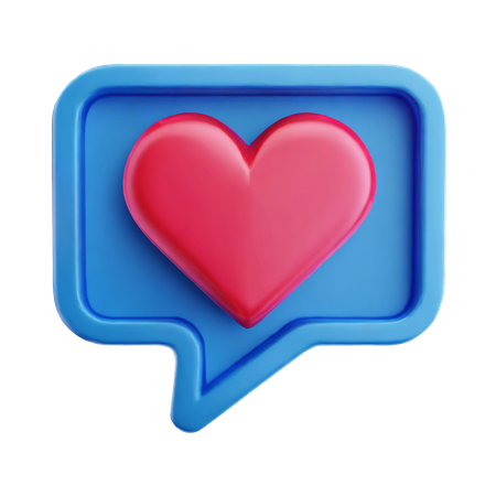 Romantischer Chat  3D Icon