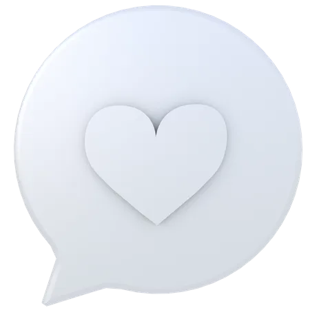 Romantischer Chat  3D Illustration