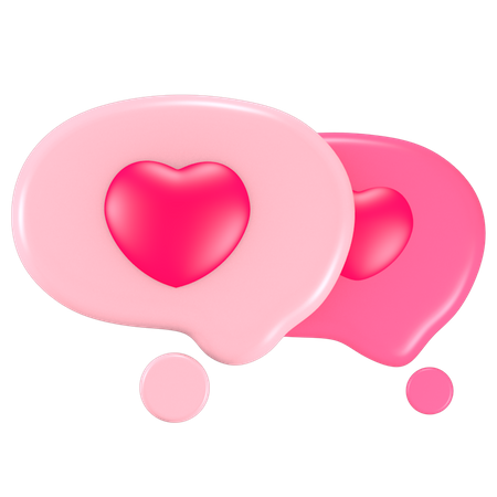 Romantischer Chat  3D Icon