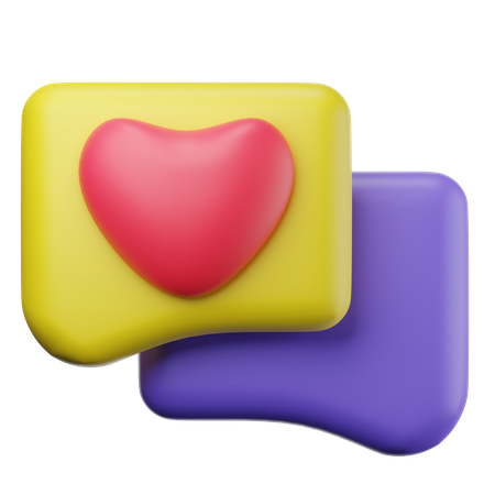 Romantischer Chat  3D Icon