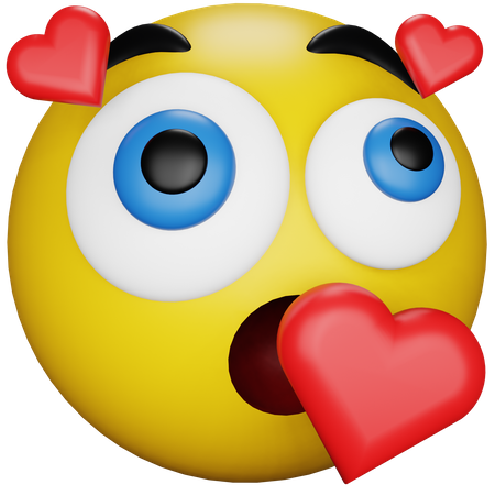 Romantisches Emoji  3D Icon