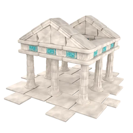 Römischer Tempel  3D Icon