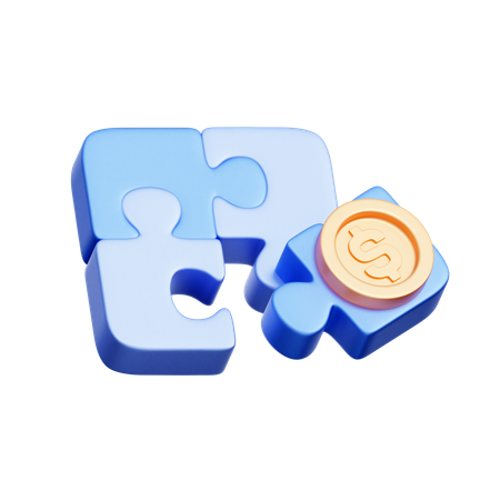 Rompecabezas de finanzas  3D Icon