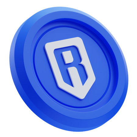 Logo de crypto-monnaie Ronin RON  3D Icon