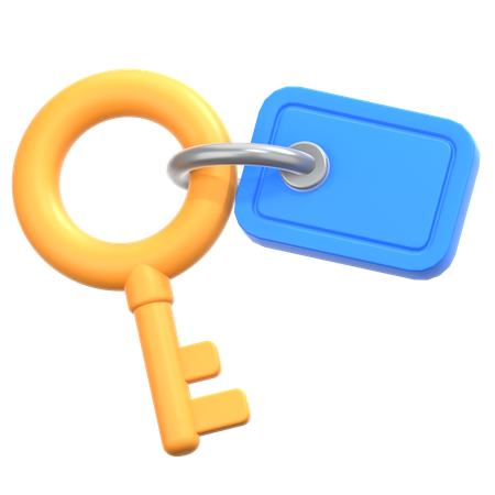 Room Key  3D Icon