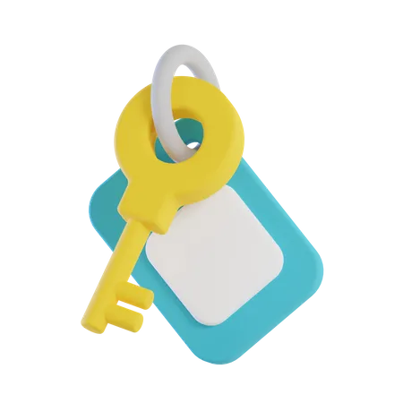 Room Key  3D Icon