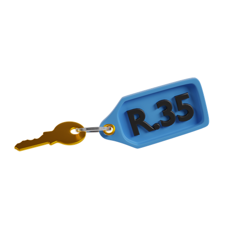 Room Key  3D Icon