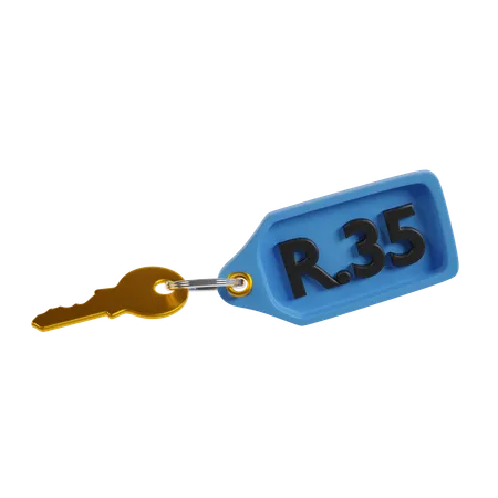 Room Key  3D Icon