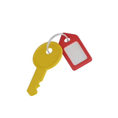 Room Key  3D Icon