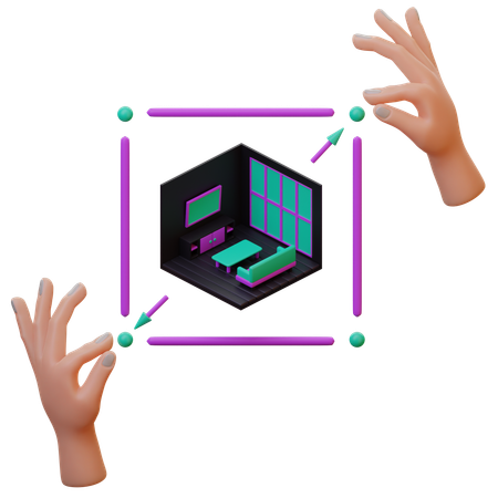 Room Scale Vr  3D Icon