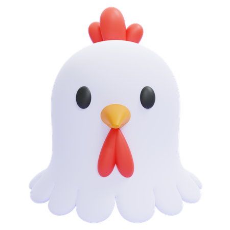 Rooster Emoji  3D Icon
