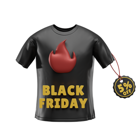 Descuento de ropa viernes negro  3D Icon