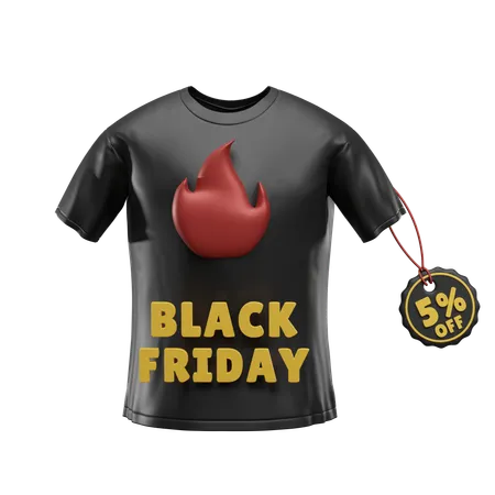 Descuento de ropa viernes negro  3D Icon