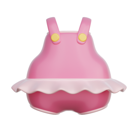 Ropa de bebe rosa  3D Icon