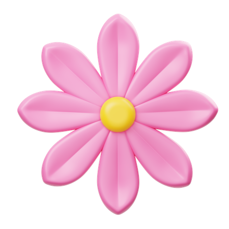 Pinke Blume  3D Icon