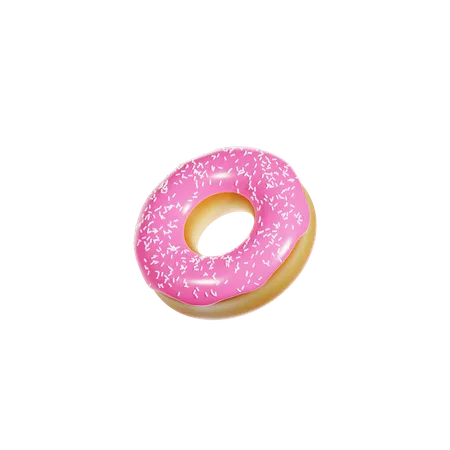 Rosa Donut  3D Icon