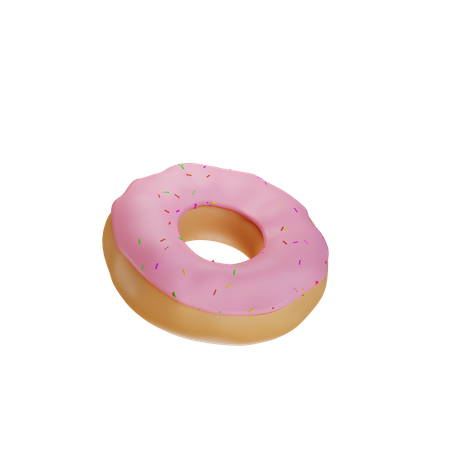 Rosa Donuts  3D Illustration
