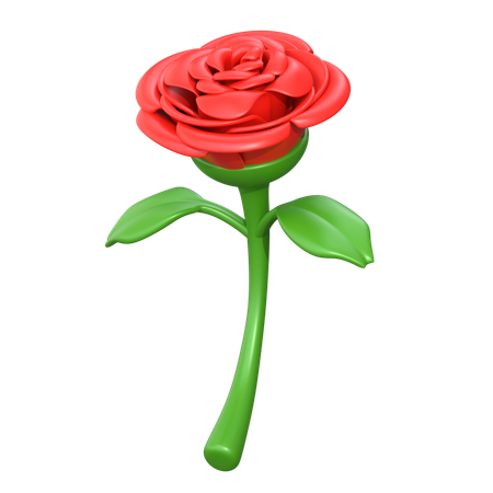 Flor rosa  3D Icon