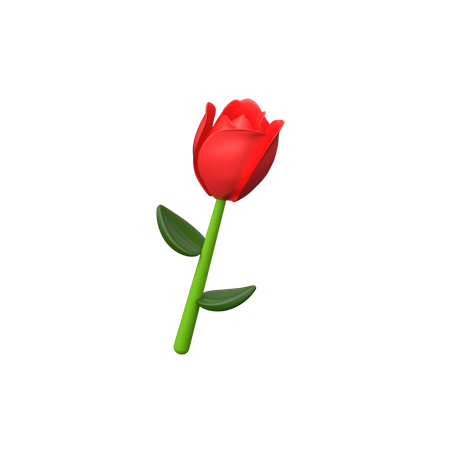 Flor rosa  3D Icon